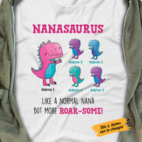 Personalized Roar Some Mom Grandma Dinosaur T Shirt MR61 95O58 thumb 1