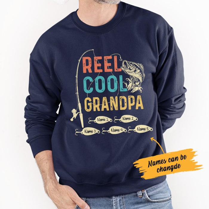 Personalized Reel Cool Grandpa Fishing Sweatshirt NB307 81O34