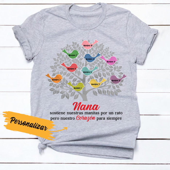 Personalized Spanish Mamá Abuela Tree Mom Grandma T Shirt AP154 65O36 1