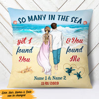 Personalized Couple Beach Pillow JN92 95O47 (Insert Included) thumb 1