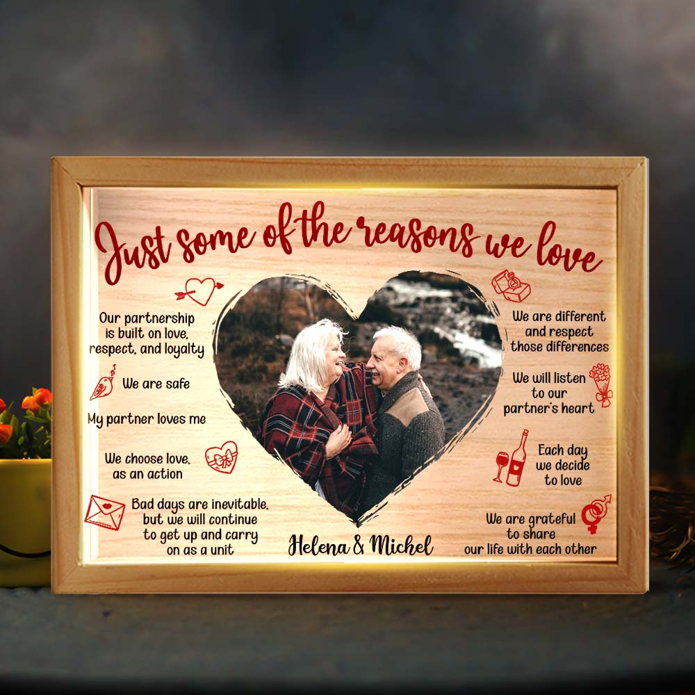 Personalized Couple Gift  Love Inspirational Affirmation Picture Frame Light Box 31370 Primary Mockup