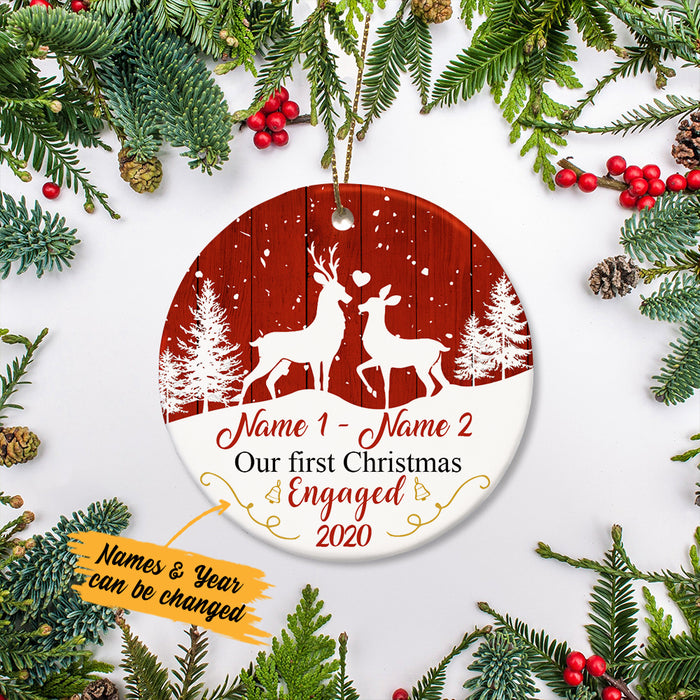Personalized Christmas Deer Hunting Couple  Ornament SB101 29O34 1