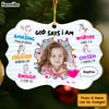 Personalized Gift For Grandkid Photo God Says I Am Benelux Ornament 30128 1