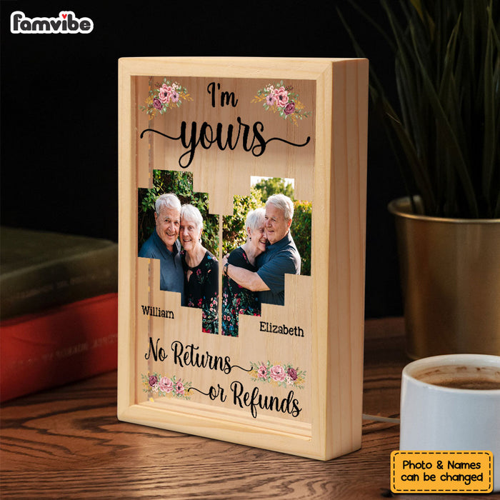 Personalized Couple I'm Yours No Returns Or Refunds Picture Frame Light Box 31310 1