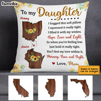 Personalized To My Daughter Sunflower Long Distance Pillow AG65 32O53 thumb 1