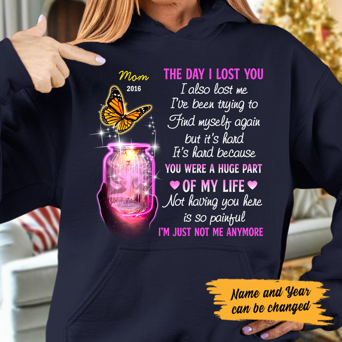 Personalized Butterflies Memorial Mom Dad Hoodie MR162 30O47 1