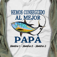 Personalized Spanish Papá Pesca Fishing Dad T Shirt AP96 65O36 thumb 1