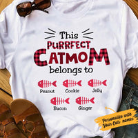 Personalized Cat Mom White T Shirt JN162 73O36 thumb 1