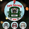 Personalized Feliz Dog Christmas  Ornament OB123 85O60 1