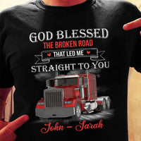 Personalized Truck Couple God Blessed T Shirt  DB294 81O34 thumb 1