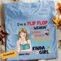 Personalized Beach Kinda Girl T Shirt JN71 30O58 thumb 1