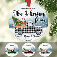 Personalized Family Christmas Red Truck  Ornament OB14 30O60 thumb 1