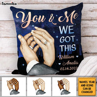 Personalized Couples Anniversary, Loving Gift Hand In Hand Pillow 30788 thumb 1