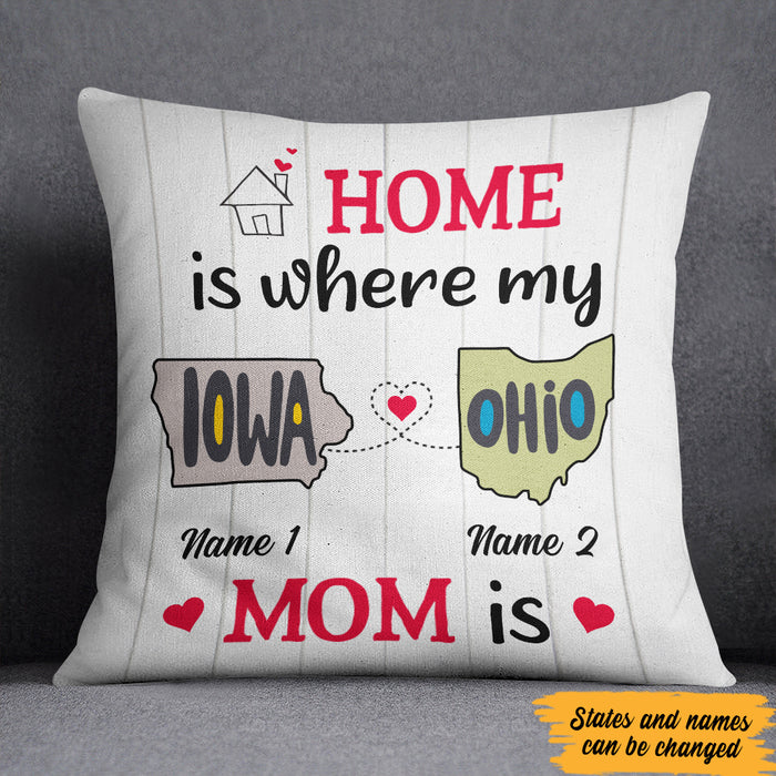 Personalized Home Is Long Distance  Pillow SB2443 30O47 (Insert Included) 1