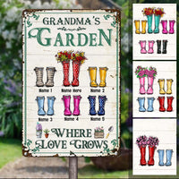 Personalized Grandma Garden Metal Sign JN302 26O58 thumb 1