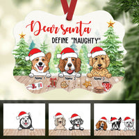 Personalized Dear Santa Dog Christmas Benelux Ornament NB183 67O60 thumb 1
