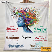 Personalized Inspirational Gift For Daughter 'I Am Blessed' Blanket 30010 thumb 1