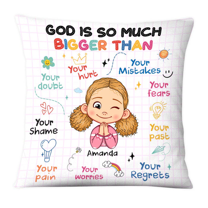 Personalized Gift For Granddaughter Christian God Is So Much Bigger Pillow 30270 1