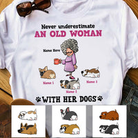 Personalized Dog Grandma Never Underestimate T Shirt FB21 95O58 thumb 1