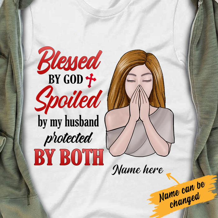Personalized Wife Blessed By God Couple T Shirt JN106 87O34 1