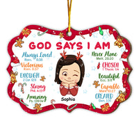 Personalized Gift For Granddaughter God Says I Am Benelux Ornament 30187 thumb 1