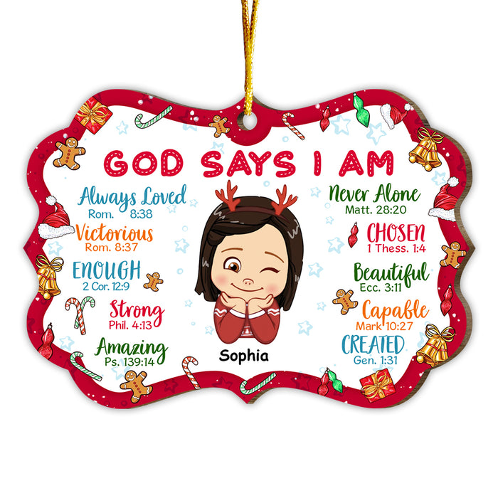 Personalized Gift For Granddaughter God Says I Am Benelux Ornament 30187 1