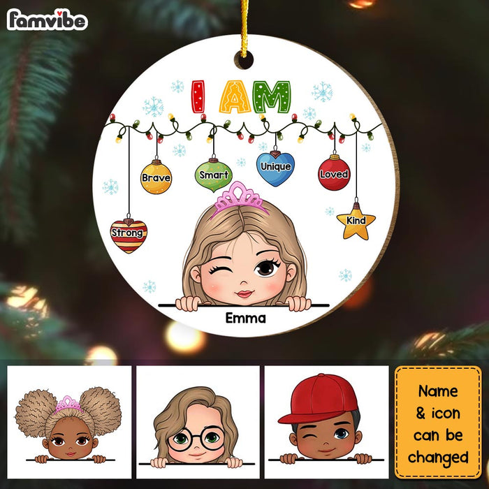 Personalized Christmas Gift For Granddaughter I Am Kind Circle Ornament 30140 1
