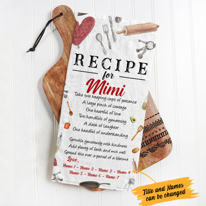 Personalized Recipe For Grandma Towel DB121 26O34 1