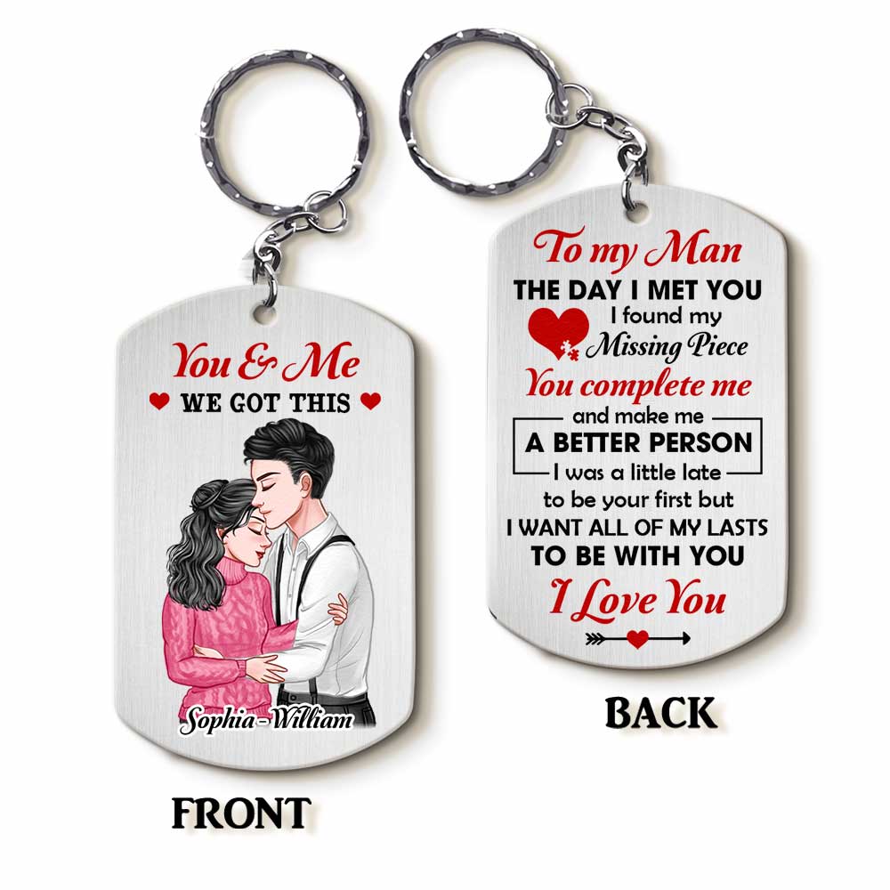 Personalized Gift For Husband From Wife The Day I Met You Aluminum Keychain 22846 Primary Mockup