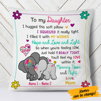 Personalized Elephant Daughter Pillow FB41 81O58 thumb 1