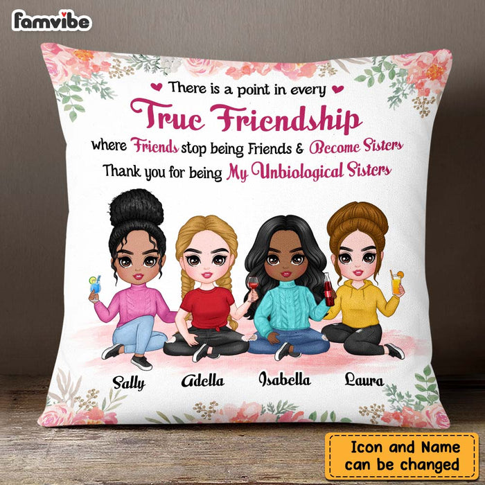 Personalized Thank You For Being My Unbiological Sister Pillow 22706 1