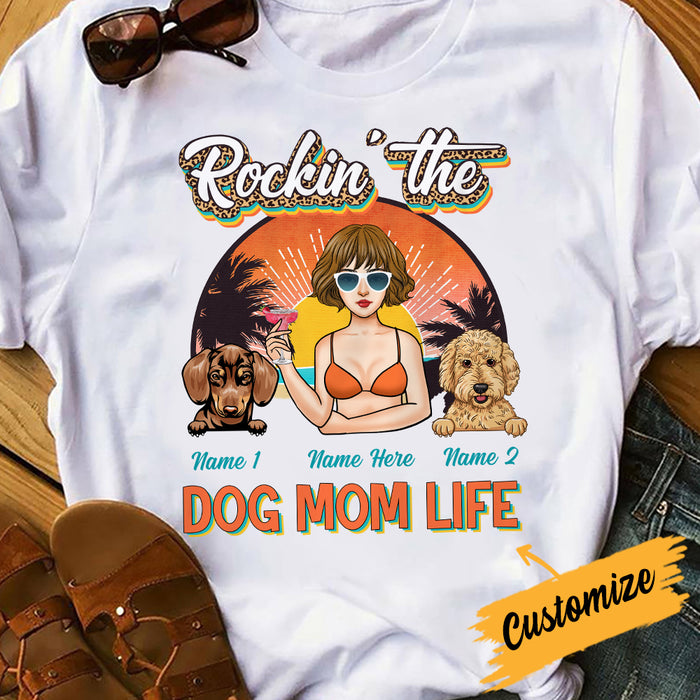 Personalized Beach Dog Mom T Shirt JL24 26O34 1