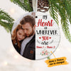 Personalized Couple My Heart Is  Circle Ornament NB103 30O34 1