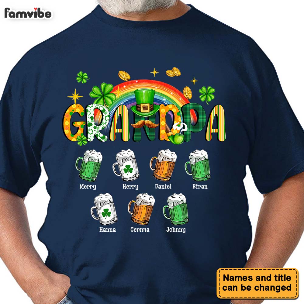 Personalized Gift For Grandpa Dad Patricks Day Shirt Hoodie Sweatshirt 31878 Primary Mockup