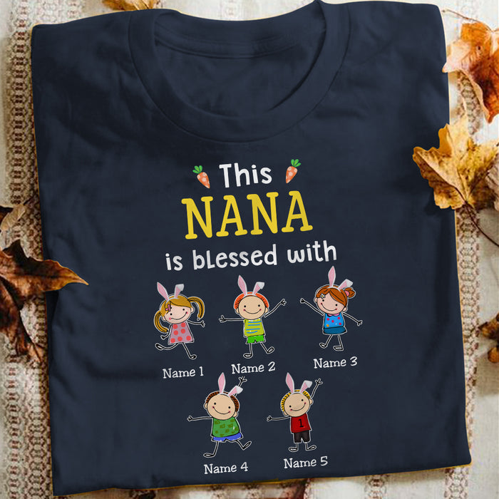 Personalized Easter Blessed Grandma T Shirt FB253 65O57 1
