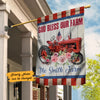 Personalized God Bless Our Farm Tractor Flag JL221 65O47 1