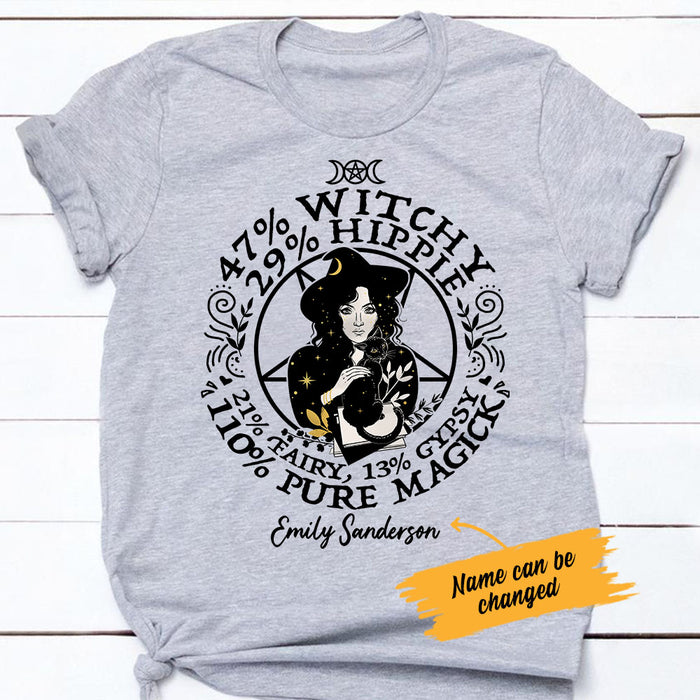 Personalized Halloween Witch Percentage White T Shirt JL151 30O53 1