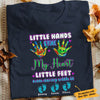 Personalized Grandparents Little Feet T Shirt JN161 81O34 1