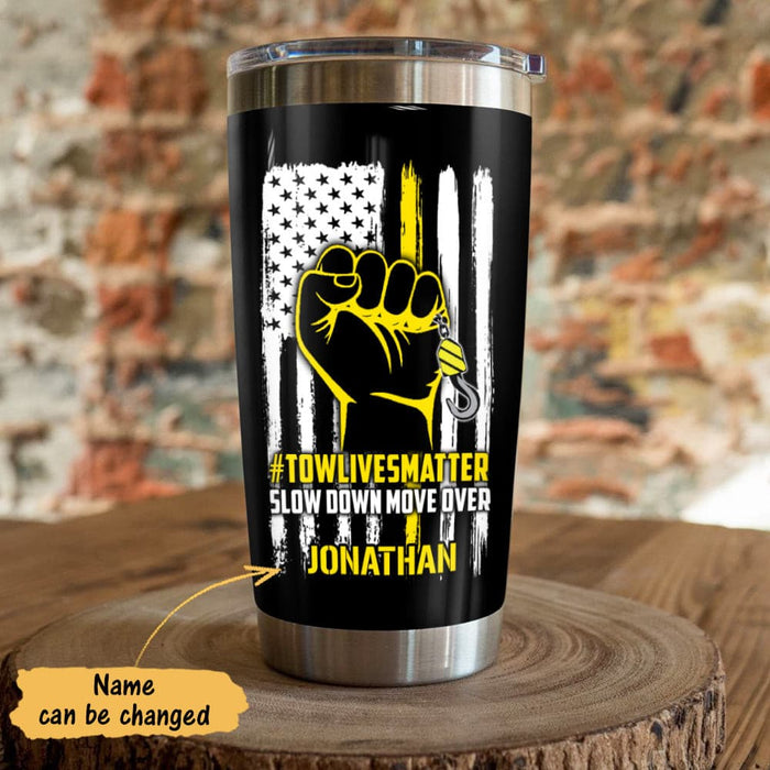 Personalized Tow Truck Steel Tumbler JN151 87O65 1