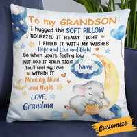Personalized Mom Grandma Elephant Hug This Pillow FB162 30O34 thumb 1