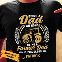 Personalized Farmer Being A Dad Is An Honor T Shirt JL282 26O53 thumb 1