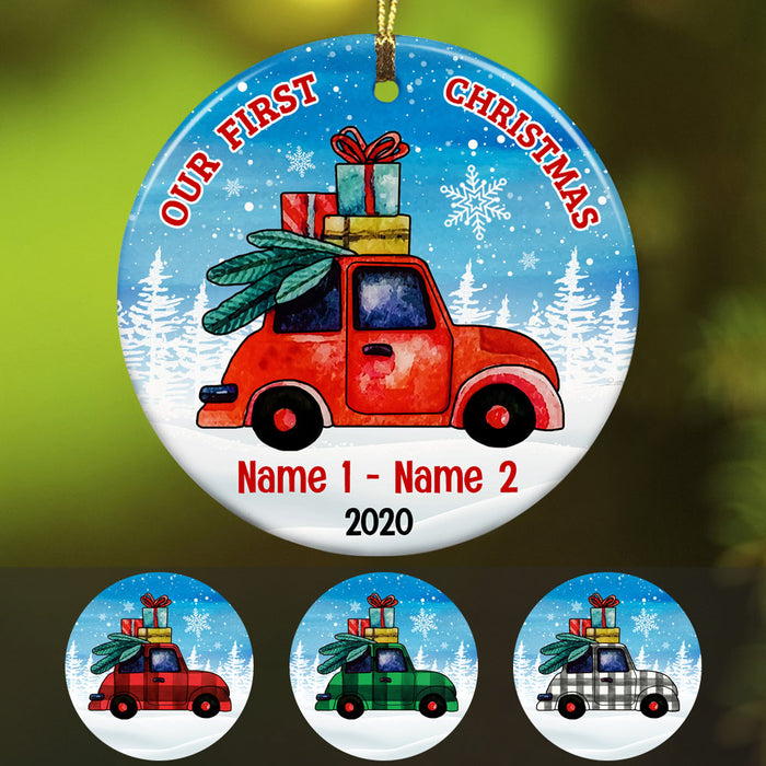 Personalized Bug Car Our First Christmas  Ornament OB141 67O53 1