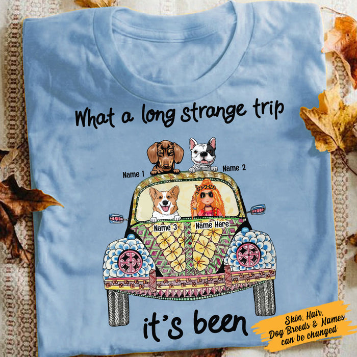 Personalized Dog Hippie Girl Strange Trip T Shirt JN232 95O58 1