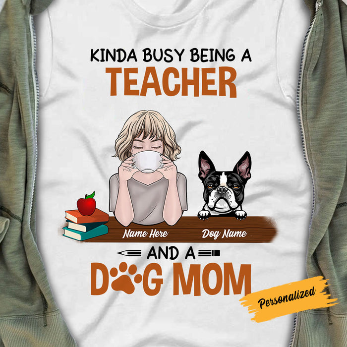 Personalized Teacher Dog Mom T Shirt JN42 26O58 1