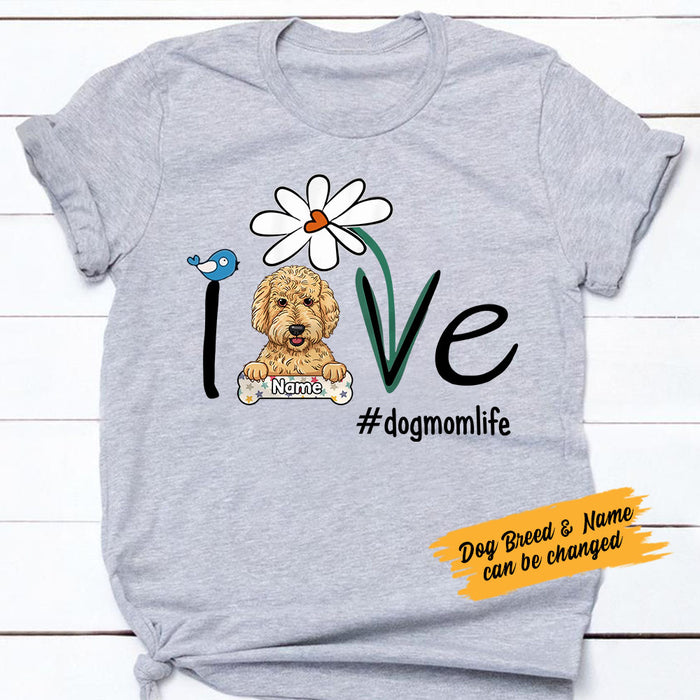 Personalized Dog Mom Life T Shirt JR254 67O58 1