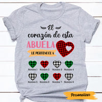 Personalized Mom Grandma Heart Spanish Mamá Abuela Corazón T Shirt AP1312 95O47 thumb 1
