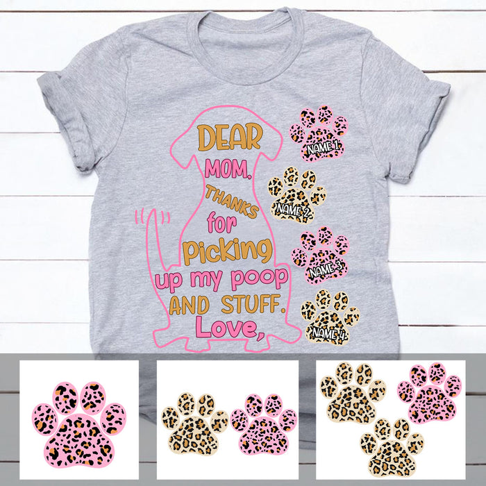 Personalized Dog Mom Thanks For T Shirt MR252 30O60 1