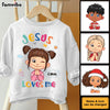 Personalized Gift For Granddaughter Jesus Loves Me Kid T Shirt - Kid Hoodie - Kid Sweatshirt 30239 1