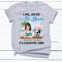 Personalized Dog Mom Beach T Shirt JN91 30O34 thumb 1