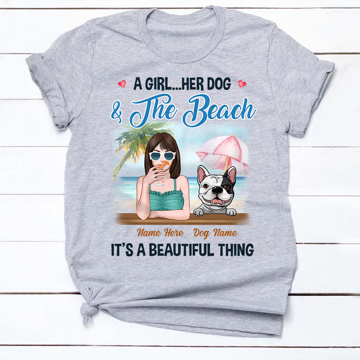 Personalized Dog Mom Beach T Shirt JN91 30O34 1